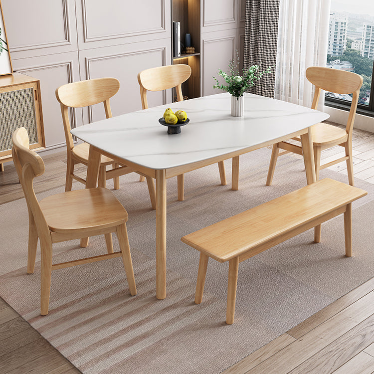 Stone Dining Room Collection Contemporary Rectangle Dining Table for Kitchen Home Clearhalo ' dining_table' 'Dining Tables & Seating' 'Dining Tables' 'furn' 'furn_dining_table' 'Furniture' 'furniture_dining_table' 'Kitchen & Dining Furniture' 'kitchen&dining_furn' 'kitchen' 'kitchen_dining_table' 3739372