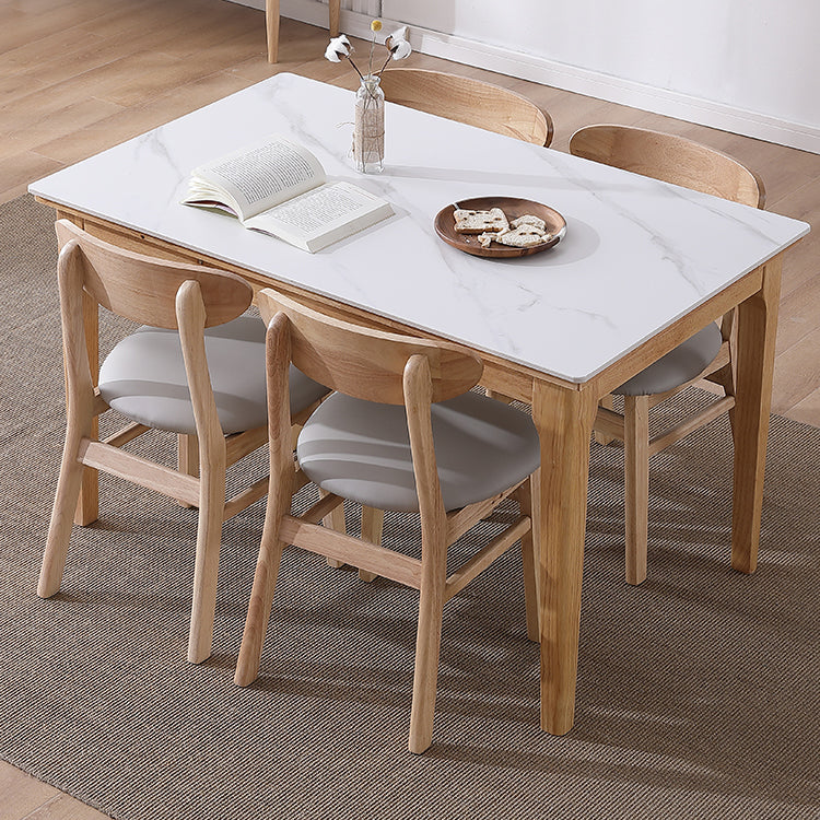 Stone Dining Room Collection Contemporary Rectangle Dining Table for Kitchen Home Clearhalo ' dining_table' 'Dining Tables & Seating' 'Dining Tables' 'furn' 'furn_dining_table' 'Furniture' 'furniture_dining_table' 'Kitchen & Dining Furniture' 'kitchen&dining_furn' 'kitchen' 'kitchen_dining_table' 3739374