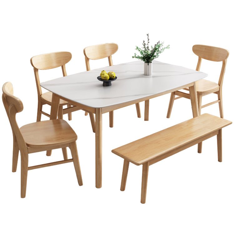 Stone Dining Room Collection Contemporary Rectangle Dining Table for Kitchen Home Clearhalo ' dining_table' 'Dining Tables & Seating' 'Dining Tables' 'furn' 'furn_dining_table' 'Furniture' 'furniture_dining_table' 'Kitchen & Dining Furniture' 'kitchen&dining_furn' 'kitchen' 'kitchen_dining_table' 3739379