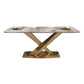 Glam Sintered Stone Kitchen Dining Table Rectangle Standard Dining Table with Pedestal Base Gray Without Chairs Clearhalo ' dining_table' 'Dining Tables & Seating' 'Dining Tables' 'furn' 'furn_dining_table' 'Furniture' 'furniture_dining_table' 'Kitchen & Dining Furniture' 'kitchen&dining_furn' 'kitchen' 'kitchen_dining_table' 3739384