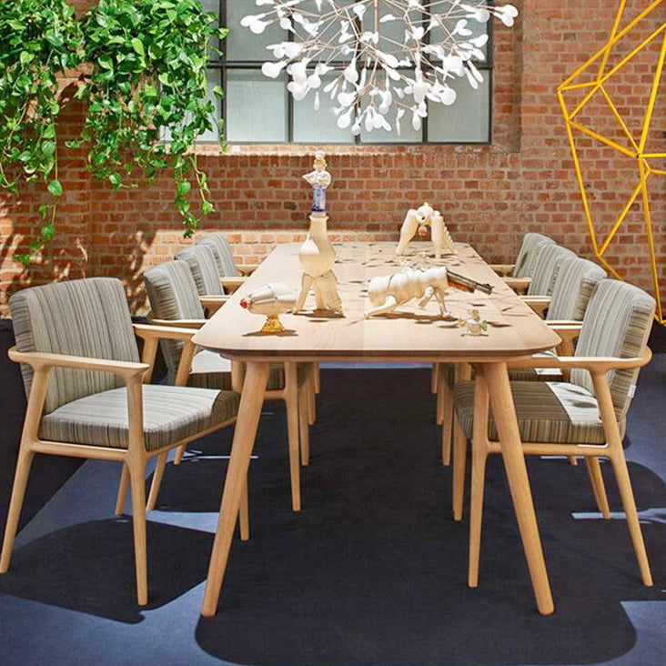 Rectangle 4 Legs Modern Style Dining Table Wood Color Fixed Table of Solid Wood Clearhalo ' dining_table' 'Dining Tables & Seating' 'Dining Tables' 'furn' 'furn_dining_table' 'Furniture' 'furniture_dining_table' 'Kitchen & Dining Furniture' 'kitchen&dining_furn' 'kitchen' 'kitchen_dining_table' 3739398