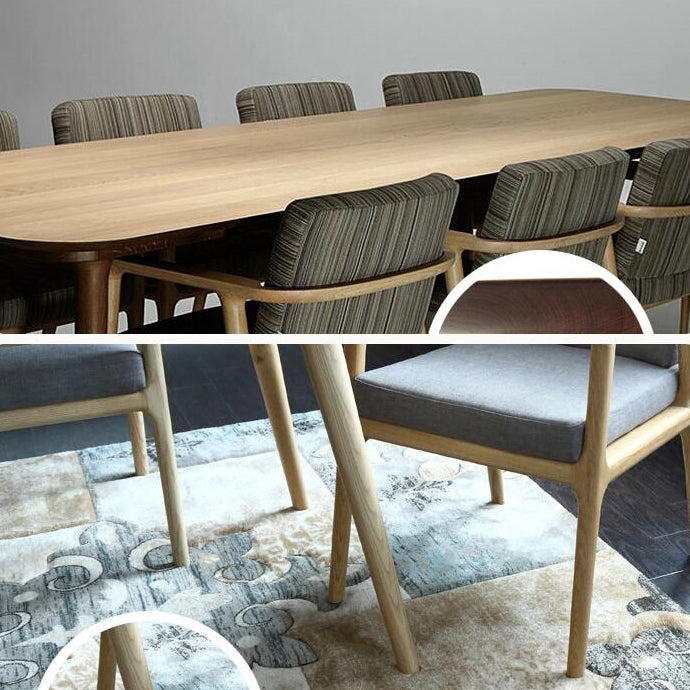 Rectangle 4 Legs Modern Style Dining Table Wood Color Fixed Table of Solid Wood Clearhalo ' dining_table' 'Dining Tables & Seating' 'Dining Tables' 'furn' 'furn_dining_table' 'Furniture' 'furniture_dining_table' 'Kitchen & Dining Furniture' 'kitchen&dining_furn' 'kitchen' 'kitchen_dining_table' 3739403