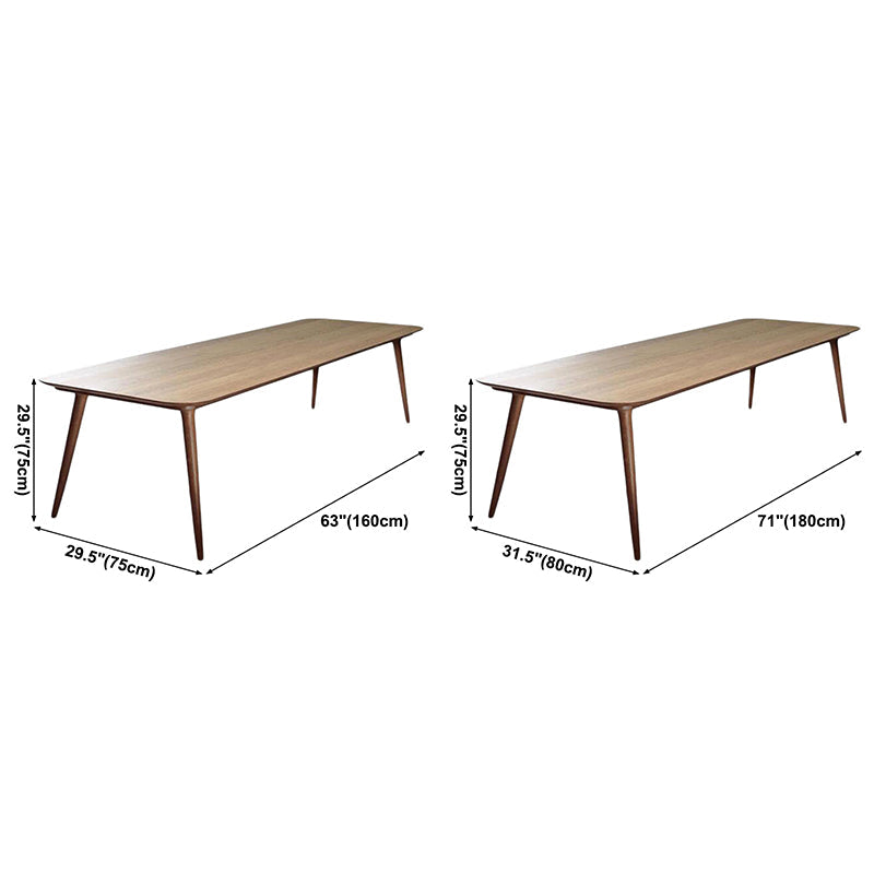 Rectangle 4 Legs Modern Style Dining Table Wood Color Fixed Table of Solid Wood Clearhalo ' dining_table' 'Dining Tables & Seating' 'Dining Tables' 'furn' 'furn_dining_table' 'Furniture' 'furniture_dining_table' 'Kitchen & Dining Furniture' 'kitchen&dining_furn' 'kitchen' 'kitchen_dining_table' 3739405
