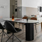 Oval Double Pedestal Dining Site Table Contemporary Style Dinette Table Clearhalo ' dining_table' 'Dining Tables & Seating' 'Dining Tables' 'furn' 'furn_dining_table' 'Furniture' 'furniture_dining_table' 'Kitchen & Dining Furniture' 'kitchen&dining_furn' 'kitchen' 'kitchen_dining_table' 3739431