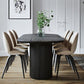 Oval Double Pedestal Dining Site Table Contemporary Style Dinette Table Clearhalo ' dining_table' 'Dining Tables & Seating' 'Dining Tables' 'furn' 'furn_dining_table' 'Furniture' 'furniture_dining_table' 'Kitchen & Dining Furniture' 'kitchen&dining_furn' 'kitchen' 'kitchen_dining_table' 3739432