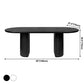 Oval Double Pedestal Dining Site Table Contemporary Style Dinette Table Clearhalo ' dining_table' 'Dining Tables & Seating' 'Dining Tables' 'furn' 'furn_dining_table' 'Furniture' 'furniture_dining_table' 'Kitchen & Dining Furniture' 'kitchen&dining_furn' 'kitchen' 'kitchen_dining_table' 3739439