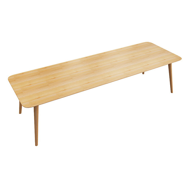 Rectangle Shape Modern Dining Table Wood Color Fixed Table with Solid Wood Without Chairs Clearhalo ' dining_table' 'Dining Tables & Seating' 'Dining Tables' 'furn' 'furn_dining_table' 'Furniture' 'furniture_dining_table' 'Kitchen & Dining Furniture' 'kitchen&dining_furn' 'kitchen' 'kitchen_dining_table' 3739446