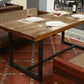 Industrial Dining Site Table Solid Wood Dining Room Furniture with Trestle Base Clearhalo ' dining_table' 'Dining Tables & Seating' 'Dining Tables' 'furn' 'furn_dining_table' 'Furniture' 'furniture_dining_table' 'Kitchen & Dining Furniture' 'kitchen&dining_furn' 'kitchen' 'kitchen_dining_table' 3739462