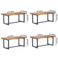 Industrial Dining Site Table Solid Wood Dining Room Furniture with Trestle Base Clearhalo ' dining_table' 'Dining Tables & Seating' 'Dining Tables' 'furn' 'furn_dining_table' 'Furniture' 'furniture_dining_table' 'Kitchen & Dining Furniture' 'kitchen&dining_furn' 'kitchen' 'kitchen_dining_table' 3739469