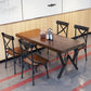 Industrial Rectangle Dining Room Table Pine Solid Wood Table with Black Double Pedestal Clearhalo ' dining_table' 'Dining Tables & Seating' 'Dining Tables' 'furn' 'furn_dining_table' 'Furniture' 'furniture_dining_table' 'Kitchen & Dining Furniture' 'kitchen&dining_furn' 'kitchen' 'kitchen_dining_table' 3739508