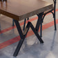 Industrial Rectangle Dining Room Table Pine Solid Wood Table with Black Double Pedestal Clearhalo ' dining_table' 'Dining Tables & Seating' 'Dining Tables' 'furn' 'furn_dining_table' 'Furniture' 'furniture_dining_table' 'Kitchen & Dining Furniture' 'kitchen&dining_furn' 'kitchen' 'kitchen_dining_table' 3739514