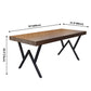 Industrial Rectangle Dining Room Table Pine Solid Wood Table with Black Double Pedestal Clearhalo ' dining_table' 'Dining Tables & Seating' 'Dining Tables' 'furn' 'furn_dining_table' 'Furniture' 'furniture_dining_table' 'Kitchen & Dining Furniture' 'kitchen&dining_furn' 'kitchen' 'kitchen_dining_table' 3739518
