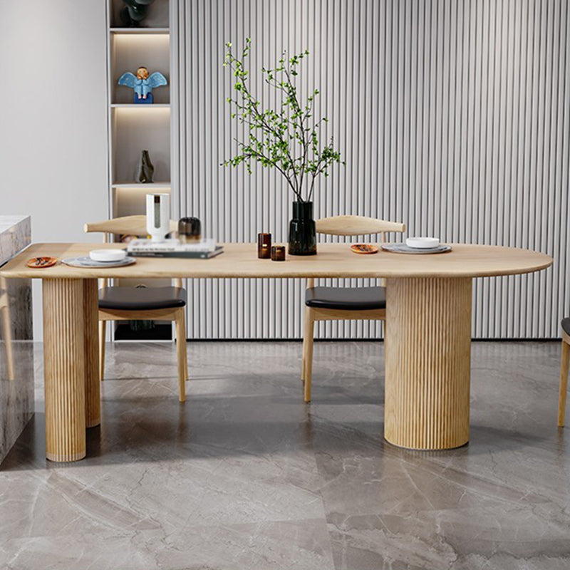 Solid Wood Contemporary Free Form Indoor Table Wood Top Table for Dining Room and Kitchen Natural Without Chairs Clearhalo ' dining_table' 'Dining Tables & Seating' 'Dining Tables' 'furn' 'furn_dining_table' 'Furniture' 'furniture_dining_table' 'Kitchen & Dining Furniture' 'kitchen&dining_furn' 'kitchen' 'kitchen_dining_table' 3739523