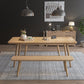 Contemporary Kitchen Khaki Dining Table Solid Wood Rectangle Dining Table with 4 Legs Base Clearhalo ' dining_table' 'Dining Tables & Seating' 'Dining Tables' 'furn' 'furn_dining_table' 'Furniture' 'furniture_dining_table' 'Kitchen & Dining Furniture' 'kitchen&dining_furn' 'kitchen' 'kitchen_dining_table' 3739534