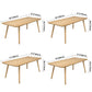 Contemporary Kitchen Khaki Dining Table Solid Wood Rectangle Dining Table with 4 Legs Base Clearhalo ' dining_table' 'Dining Tables & Seating' 'Dining Tables' 'furn' 'furn_dining_table' 'Furniture' 'furniture_dining_table' 'Kitchen & Dining Furniture' 'kitchen&dining_furn' 'kitchen' 'kitchen_dining_table' 3739542