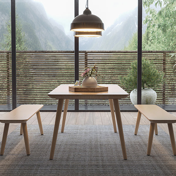 Contemporary Kitchen Khaki Dining Table Solid Wood Rectangle Dining Table with 4 Legs Base Clearhalo ' dining_table' 'Dining Tables & Seating' 'Dining Tables' 'furn' 'furn_dining_table' 'Furniture' 'furniture_dining_table' 'Kitchen & Dining Furniture' 'kitchen&dining_furn' 'kitchen' 'kitchen_dining_table' 3739545_144cb87e-a98d-48db-b14c-b5e8651c3611