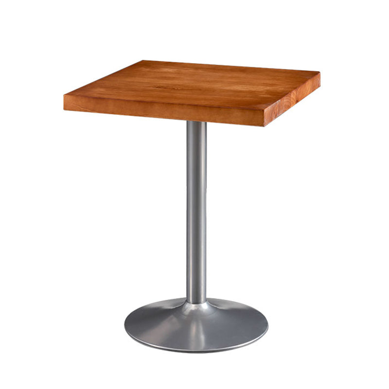 Industrial Style Solid Wood Dining Table Brown Table with Metal Base for Dinning Room Square Without Chairs Clearhalo ' dining_table' 'Dining Tables & Seating' 'Dining Tables' 'furn' 'furn_dining_table' 'Furniture' 'furniture_dining_table' 'Kitchen & Dining Furniture' 'kitchen&dining_furn' 'kitchen' 'kitchen_dining_table' 3739548