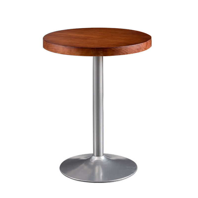 Industrial Style Solid Wood Dining Table Brown Table with Metal Base for Dinning Room Round Without Chairs Clearhalo ' dining_table' 'Dining Tables & Seating' 'Dining Tables' 'furn' 'furn_dining_table' 'Furniture' 'furniture_dining_table' 'Kitchen & Dining Furniture' 'kitchen&dining_furn' 'kitchen' 'kitchen_dining_table' 3739549