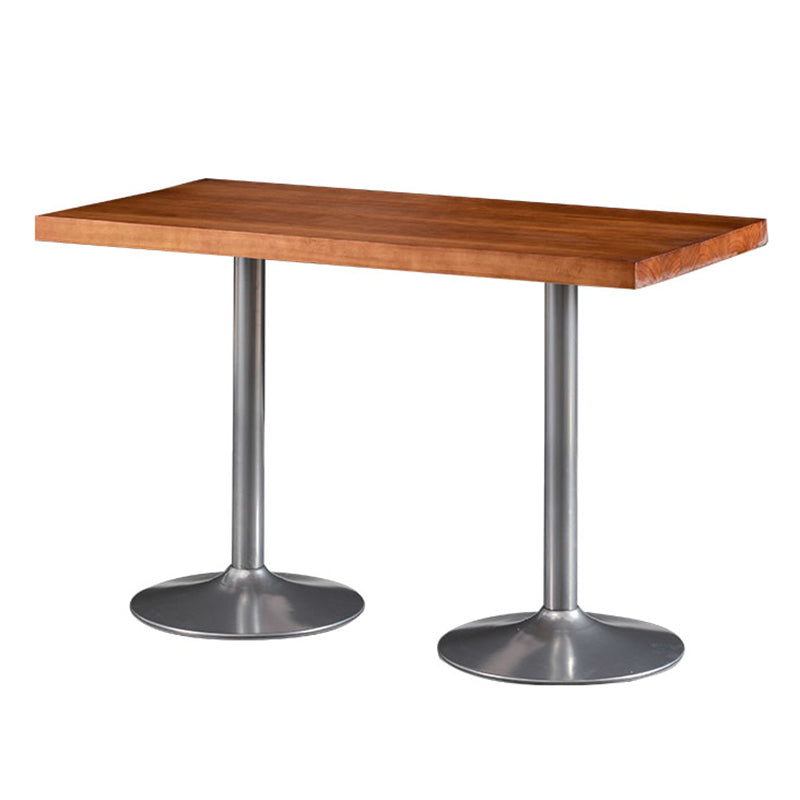 Industrial Style Solid Wood Dining Table Brown Table with Metal Base for Dinning Room Rectangle Without Chairs Clearhalo ' dining_table' 'Dining Tables & Seating' 'Dining Tables' 'furn' 'furn_dining_table' 'Furniture' 'furniture_dining_table' 'Kitchen & Dining Furniture' 'kitchen&dining_furn' 'kitchen' 'kitchen_dining_table' 3739553