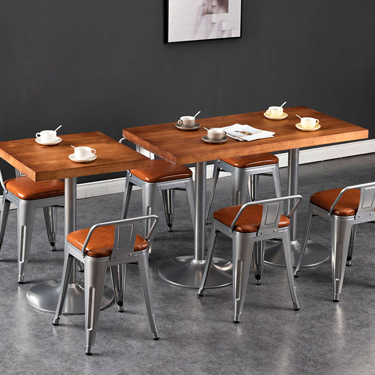 Industrial Style Solid Wood Dining Table Brown Table with Metal Base for Dinning Room Clearhalo ' dining_table' 'Dining Tables & Seating' 'Dining Tables' 'furn' 'furn_dining_table' 'Furniture' 'furniture_dining_table' 'Kitchen & Dining Furniture' 'kitchen&dining_furn' 'kitchen' 'kitchen_dining_table' 3739560
