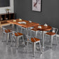 Industrial Style Solid Wood Dining Table Brown Table with Metal Base for Dinning Room Clearhalo ' dining_table' 'Dining Tables & Seating' 'Dining Tables' 'furn' 'furn_dining_table' 'Furniture' 'furniture_dining_table' 'Kitchen & Dining Furniture' 'kitchen&dining_furn' 'kitchen' 'kitchen_dining_table' 3739562