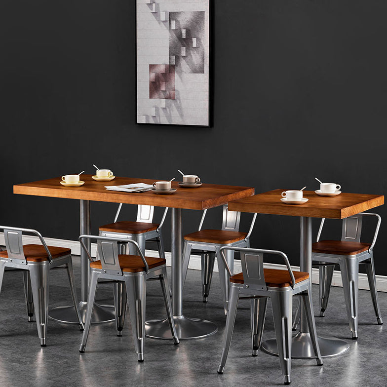 Industrial Style Solid Wood Dining Table Brown Table with Metal Base for Dinning Room Clearhalo ' dining_table' 'Dining Tables & Seating' 'Dining Tables' 'furn' 'furn_dining_table' 'Furniture' 'furniture_dining_table' 'Kitchen & Dining Furniture' 'kitchen&dining_furn' 'kitchen' 'kitchen_dining_table' 3739563