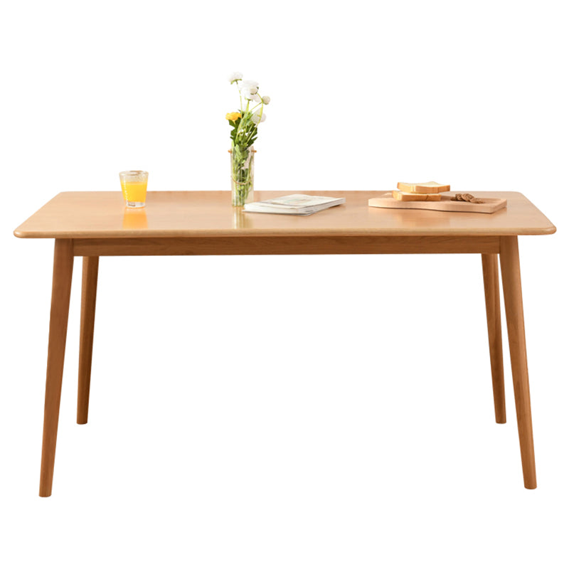 Rectangle Oak Wood Dining Table Modern Table in Nature with Double Pedestal Without Chairs Clearhalo ' dining_table' 'Dining Tables & Seating' 'Dining Tables' 'furn' 'furn_dining_table' 'Furniture' 'furniture_dining_table' 'Kitchen & Dining Furniture' 'kitchen&dining_furn' 'kitchen' 'kitchen_dining_table' 3739583