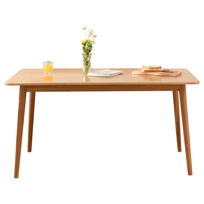 Rectangle Oak Wood Dining Table Modern Table in Nature with Double Pedestal Without Chairs Clearhalo ' dining_table' 'Dining Tables & Seating' 'Dining Tables' 'furn' 'furn_dining_table' 'Furniture' 'furniture_dining_table' 'Kitchen & Dining Furniture' 'kitchen&dining_furn' 'kitchen' 'kitchen_dining_table' 3739583