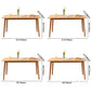 Rectangle Oak Wood Dining Table Modern Table in Nature with Double Pedestal Clearhalo ' dining_table' 'Dining Tables & Seating' 'Dining Tables' 'furn' 'furn_dining_table' 'Furniture' 'furniture_dining_table' 'Kitchen & Dining Furniture' 'kitchen&dining_furn' 'kitchen' 'kitchen_dining_table' 3739588