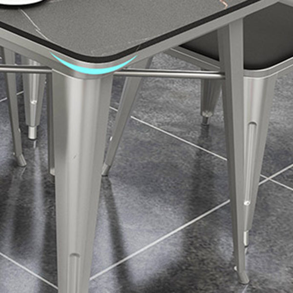 Industrial Dining Room Table Sintered Stone Table with Sled Base for Home Kitchen Dinner Clearhalo ' dining_table' 'Dining Tables & Seating' 'Dining Tables' 'furn' 'furn_dining_table' 'Furniture' 'furniture_dining_table' 'Kitchen & Dining Furniture' 'kitchen&dining_furn' 'kitchen' 'kitchen_dining_table' 3739597