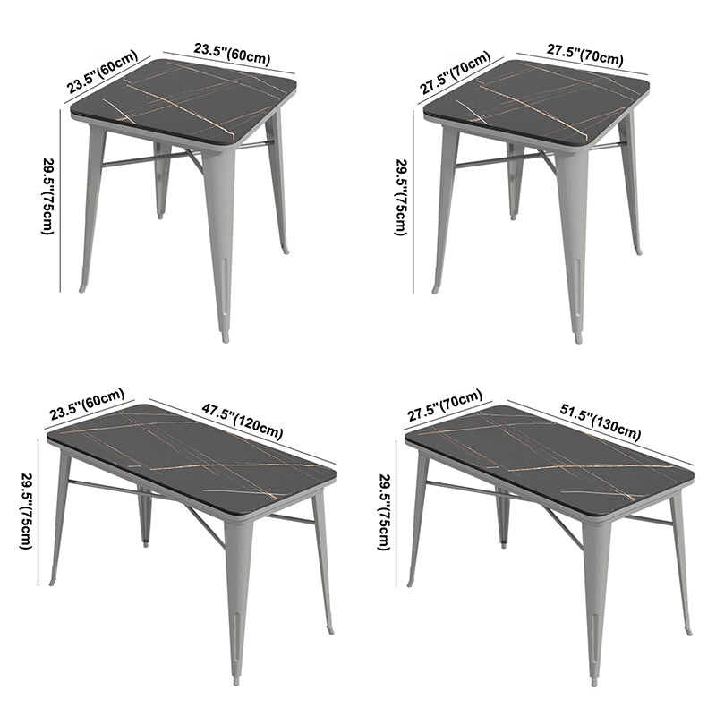 Industrial Dining Room Table Sintered Stone Table with Sled Base for Home Kitchen Dinner Clearhalo ' dining_table' 'Dining Tables & Seating' 'Dining Tables' 'furn' 'furn_dining_table' 'Furniture' 'furniture_dining_table' 'Kitchen & Dining Furniture' 'kitchen&dining_furn' 'kitchen' 'kitchen_dining_table' 3739600