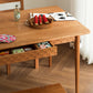 Simplicity Rectangle 4-foot Home Furniture Solid Wood Dining Table with Drawer Clearhalo ' dining_table' 'Dining Tables & Seating' 'Dining Tables' 'furn' 'furn_dining_table' 'Furniture' 'furniture_dining_table' 'Kitchen & Dining Furniture' 'kitchen&dining_furn' 'kitchen' 'kitchen_dining_table' 3739610