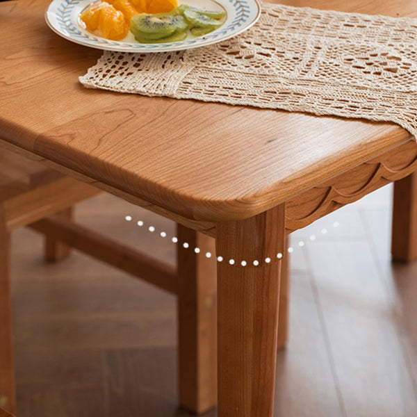 Simplicity Rectangle 4-foot Home Furniture Solid Wood Dining Table with Drawer Clearhalo ' dining_table' 'Dining Tables & Seating' 'Dining Tables' 'furn' 'furn_dining_table' 'Furniture' 'furniture_dining_table' 'Kitchen & Dining Furniture' 'kitchen&dining_furn' 'kitchen' 'kitchen_dining_table' 3739613