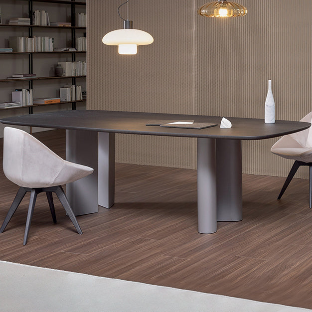Solid Wood Contemporary Oval Dining Table Solid Wood Top Table for Dining Room Clearhalo ' dining_table' 'Dining Tables & Seating' 'Dining Tables' 'furn' 'furn_dining_table' 'Furniture' 'furniture_dining_table' 'Kitchen & Dining Furniture' 'kitchen&dining_furn' 'kitchen' 'kitchen_dining_table' 3739622