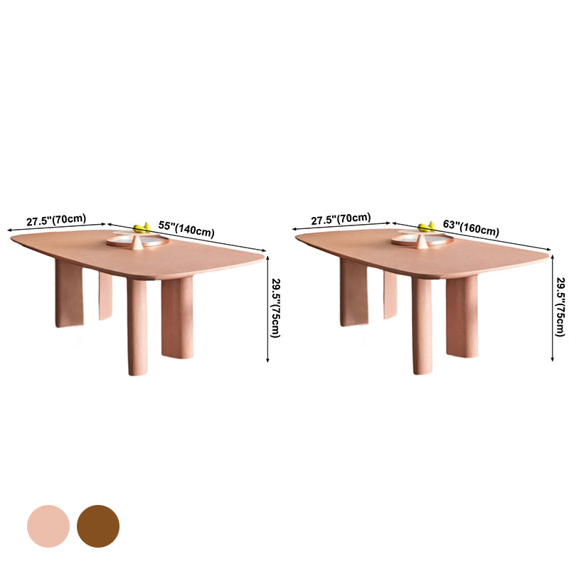 Solid Wood Contemporary Oval Dining Table Solid Wood Top Table for Dining Room Clearhalo ' dining_table' 'Dining Tables & Seating' 'Dining Tables' 'furn' 'furn_dining_table' 'Furniture' 'furniture_dining_table' 'Kitchen & Dining Furniture' 'kitchen&dining_furn' 'kitchen' 'kitchen_dining_table' 3739625