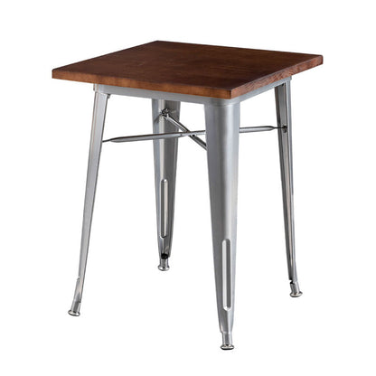 Industrial Style Solid Wood Top Dining Table Brown Table with Metal Base for Dinning Room Square Without Chairs Clearhalo ' dining_table' 'Dining Tables & Seating' 'Dining Tables' 'furn' 'furn_dining_table' 'Furniture' 'furniture_dining_table' 'Kitchen & Dining Furniture' 'kitchen&dining_furn' 'kitchen' 'kitchen_dining_table' 3739627