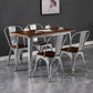 Industrial Style Solid Wood Top Dining Table Brown Table with Metal Base for Dinning Room Clearhalo ' dining_table' 'Dining Tables & Seating' 'Dining Tables' 'furn' 'furn_dining_table' 'Furniture' 'furniture_dining_table' 'Kitchen & Dining Furniture' 'kitchen&dining_furn' 'kitchen' 'kitchen_dining_table' 3739628