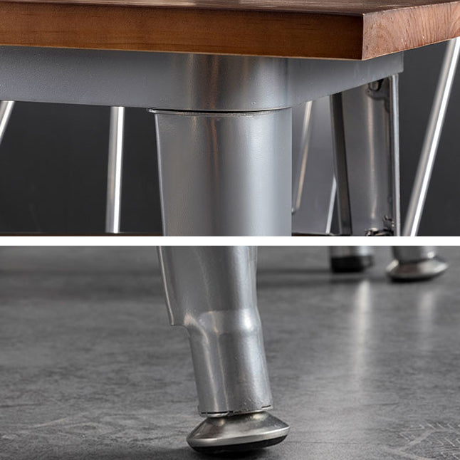 Industrial Style Solid Wood Top Dining Table Brown Table with Metal Base for Dinning Room Clearhalo ' dining_table' 'Dining Tables & Seating' 'Dining Tables' 'furn' 'furn_dining_table' 'Furniture' 'furniture_dining_table' 'Kitchen & Dining Furniture' 'kitchen&dining_furn' 'kitchen' 'kitchen_dining_table' 3739633