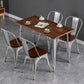 Industrial Style Solid Wood Top Dining Table Brown Table with Metal Base for Dinning Room Clearhalo ' dining_table' 'Dining Tables & Seating' 'Dining Tables' 'furn' 'furn_dining_table' 'Furniture' 'furniture_dining_table' 'Kitchen & Dining Furniture' 'kitchen&dining_furn' 'kitchen' 'kitchen_dining_table' 3739637
