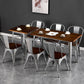 Industrial Style Solid Wood Top Dining Table Brown Table with Metal Base for Dinning Room Clearhalo ' dining_table' 'Dining Tables & Seating' 'Dining Tables' 'furn' 'furn_dining_table' 'Furniture' 'furniture_dining_table' 'Kitchen & Dining Furniture' 'kitchen&dining_furn' 'kitchen' 'kitchen_dining_table' 3739641
