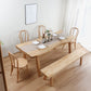Modern Khaki Solid Wood Dining Table Rectangle Kitchen Dining Table with 4 Legs Base Clearhalo ' dining_table' 'Dining Tables & Seating' 'Dining Tables' 'furn' 'furn_dining_table' 'Furniture' 'furniture_dining_table' 'Kitchen & Dining Furniture' 'kitchen&dining_furn' 'kitchen' 'kitchen_dining_table' 3739642