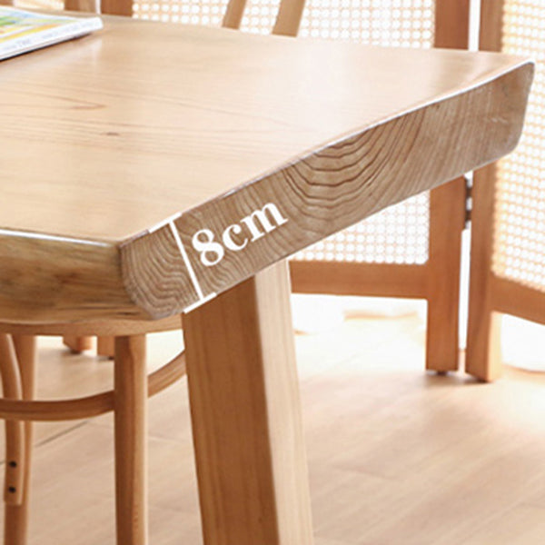 Modern Khaki Solid Wood Dining Table Rectangle Kitchen Dining Table with 4 Legs Base Clearhalo ' dining_table' 'Dining Tables & Seating' 'Dining Tables' 'furn' 'furn_dining_table' 'Furniture' 'furniture_dining_table' 'Kitchen & Dining Furniture' 'kitchen&dining_furn' 'kitchen' 'kitchen_dining_table' 3739648
