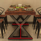 Industrial Rectangle Dining Room Table Pine Solid Wood Table with Black Trestle Base Clearhalo ' dining_table' 'Dining Tables & Seating' 'Dining Tables' 'furn' 'furn_dining_table' 'Furniture' 'furniture_dining_table' 'Kitchen & Dining Furniture' 'kitchen&dining_furn' 'kitchen' 'kitchen_dining_table' 3739674