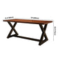 Industrial Rectangle Dining Room Table Pine Solid Wood Table with Black Trestle Base Clearhalo ' dining_table' 'Dining Tables & Seating' 'Dining Tables' 'furn' 'furn_dining_table' 'Furniture' 'furniture_dining_table' 'Kitchen & Dining Furniture' 'kitchen&dining_furn' 'kitchen' 'kitchen_dining_table' 3739678