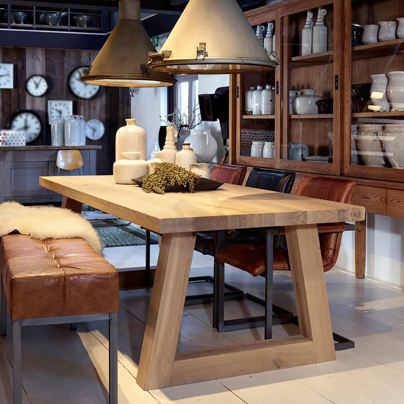 Rectangle Wood Dining Table Modern Pine Table in Nature with Double Pedestal Clearhalo ' dining_table' 'Dining Tables & Seating' 'Dining Tables' 'furn' 'furn_dining_table' 'Furniture' 'furniture_dining_table' 'Kitchen & Dining Furniture' 'kitchen&dining_furn' 'kitchen' 'kitchen_dining_table' 3739682