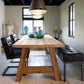 Rectangle Wood Dining Table Modern Pine Table in Nature with Double Pedestal Clearhalo ' dining_table' 'Dining Tables & Seating' 'Dining Tables' 'furn' 'furn_dining_table' 'Furniture' 'furniture_dining_table' 'Kitchen & Dining Furniture' 'kitchen&dining_furn' 'kitchen' 'kitchen_dining_table' 3739683