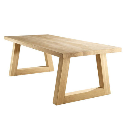 Rectangle Wood Dining Table Modern Pine Table in Nature with Double Pedestal Without Chairs Clearhalo ' dining_table' 'Dining Tables & Seating' 'Dining Tables' 'furn' 'furn_dining_table' 'Furniture' 'furniture_dining_table' 'Kitchen & Dining Furniture' 'kitchen&dining_furn' 'kitchen' 'kitchen_dining_table' 3739686