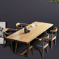 Pinewood Solid Wood Brown Tone Dining Table Simplicity Trestle Base Table for Dining Room Clearhalo ' dining_table' 'Dining Tables & Seating' 'Dining Tables' 'furn' 'furn_dining_table' 'Furniture' 'furniture_dining_table' 'Kitchen & Dining Furniture' 'kitchen&dining_furn' 'kitchen' 'kitchen_dining_table' 3739710