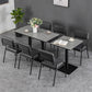 Industrial Dining Room Table Sintered Stone Table with Black Base for Home Kitchen Dinner Clearhalo ' dining_table' 'Dining Tables & Seating' 'Dining Tables' 'furn' 'furn_dining_table' 'Furniture' 'furniture_dining_table' 'Kitchen & Dining Furniture' 'kitchen&dining_furn' 'kitchen' 'kitchen_dining_table' 3739725