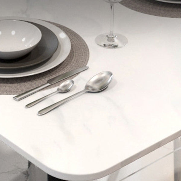 Simple Home Sintered Stone Dining Table Rectangle Shape Dining Table with 4 Legs Base Clearhalo ' dining_table' 'Dining Tables & Seating' 'Dining Tables' 'furn' 'furn_dining_table' 'Furniture' 'furniture_dining_table' 'Kitchen & Dining Furniture' 'kitchen&dining_furn' 'kitchen' 'kitchen_dining_table' 3739743